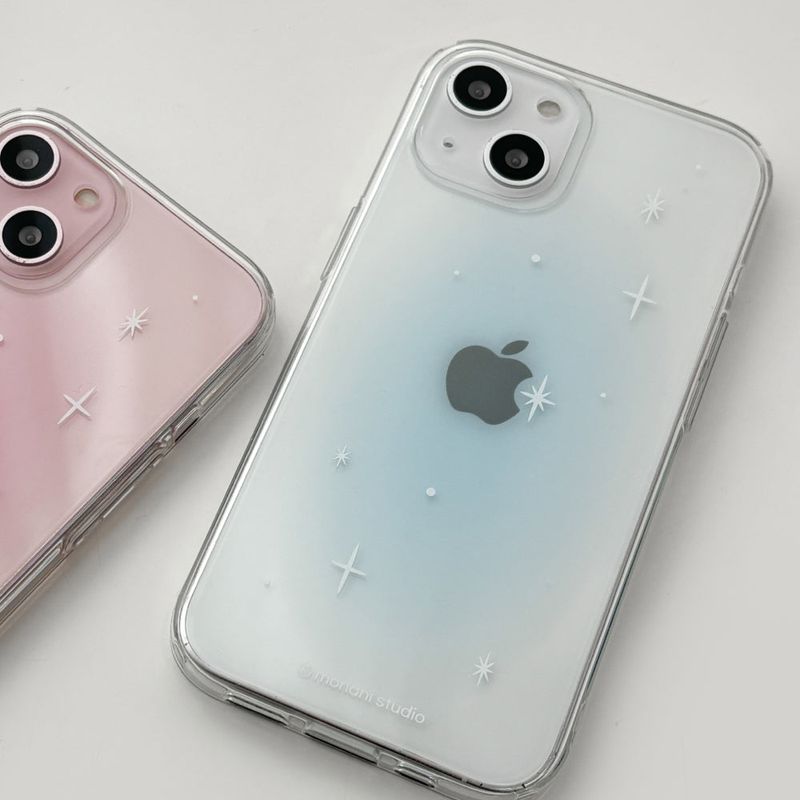 Monani Studio（モナニースタジオ）の「[Gel-hard] Twinkle blur Phone case (blue)（Smartphone Accessories）」