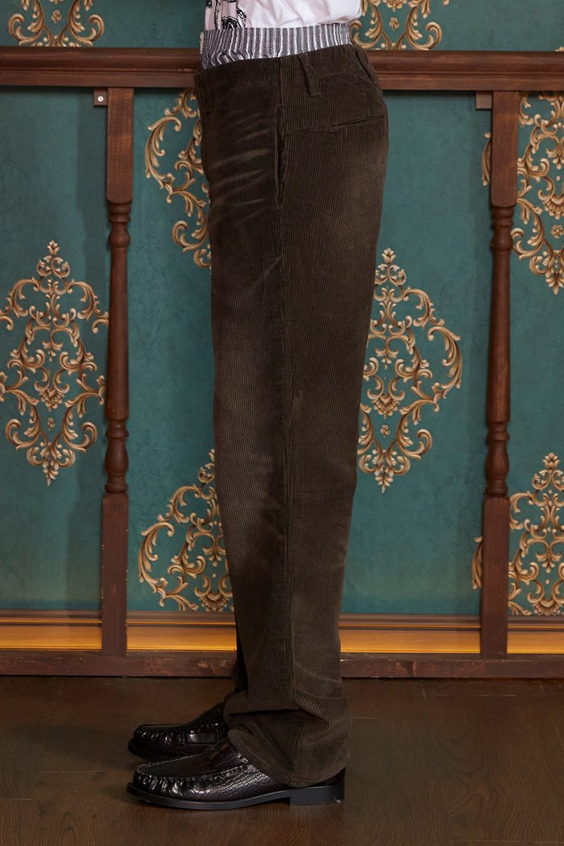 WASHED CORDUROY PANTS / KHAKI BROWN