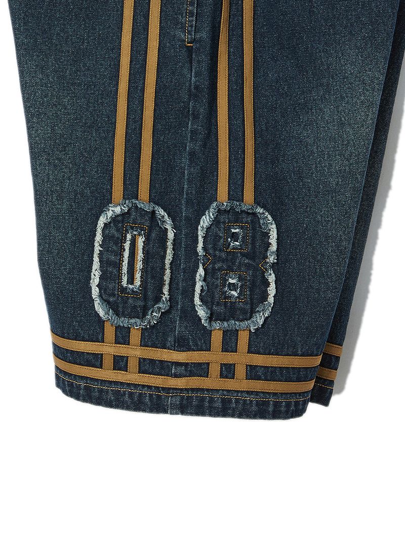 BASKETBALL DENIM HALF PANTS (INDIGO)