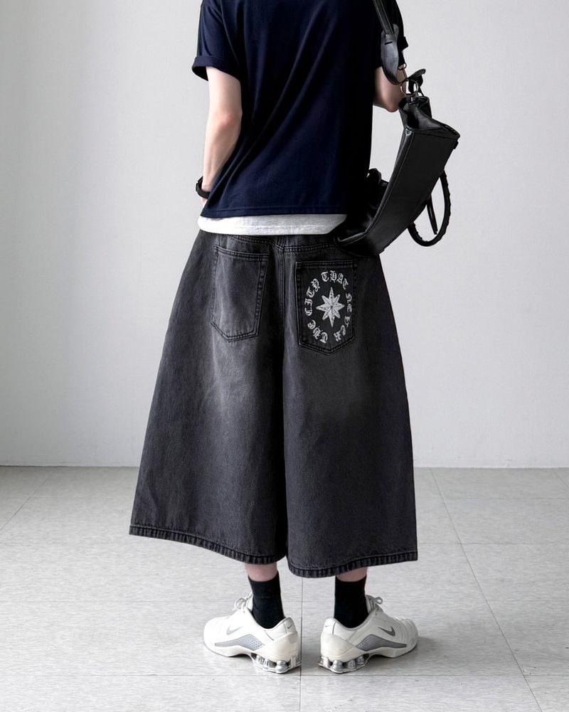 Able Lettering Bermuda Denim