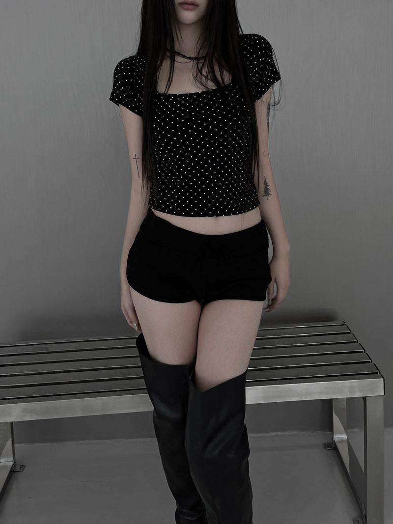 dottie crop short sleeve T (2color)