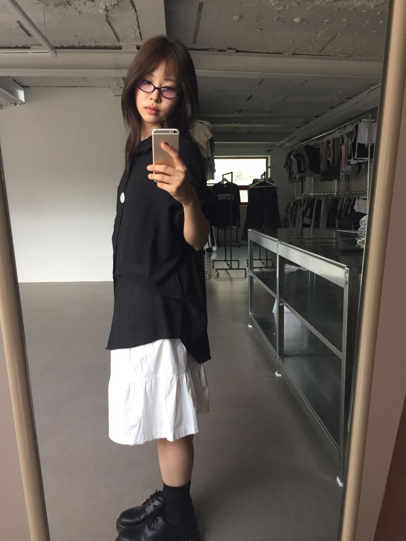 v midi skirt (3color) 