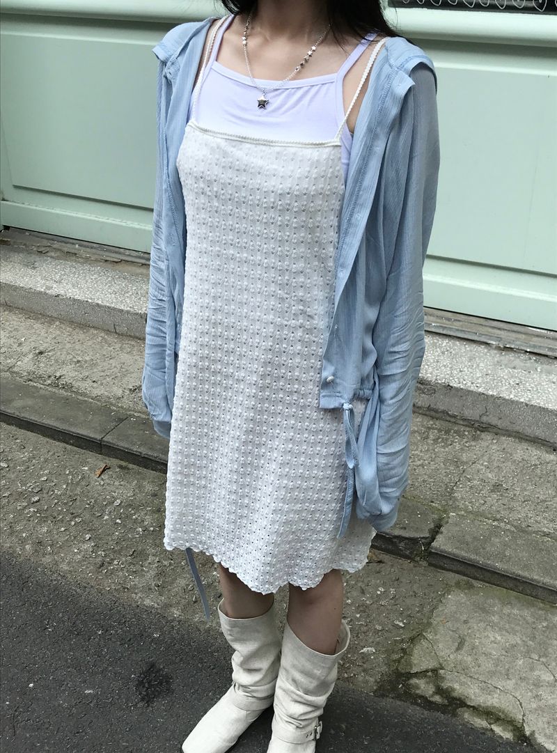 heenytsuki（ヒニツキ）の「Layered Punching Mini Dress（Dresses）」