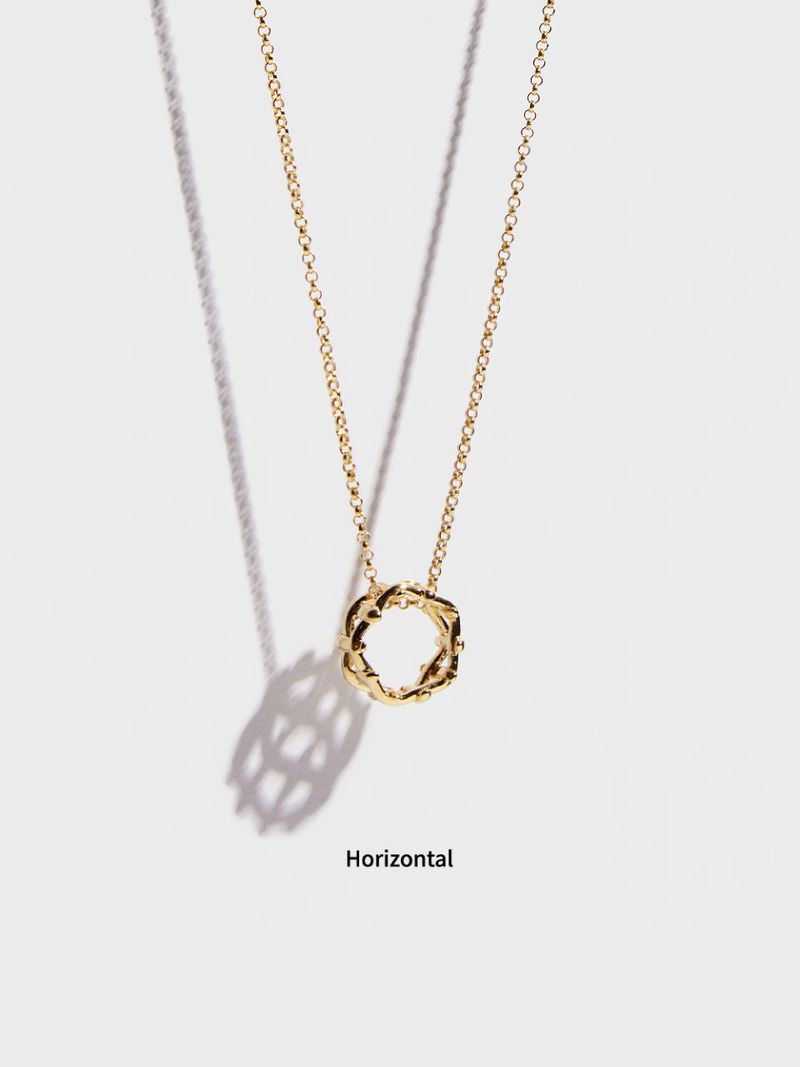 Multi Hash Tag Small Necklace (Gold)