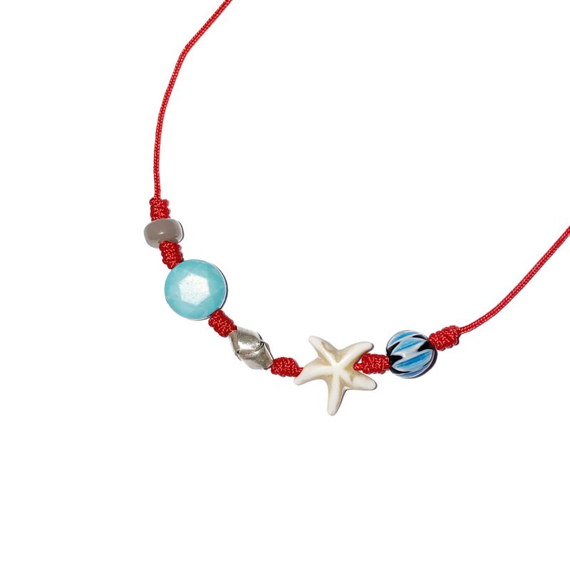 red gemstone necklace
