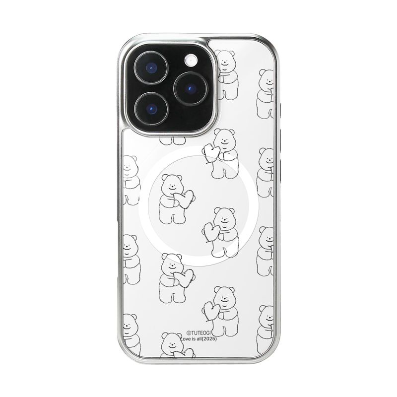 TUTEOGI ‘Love is All' Magnet Ring case (silver frame)