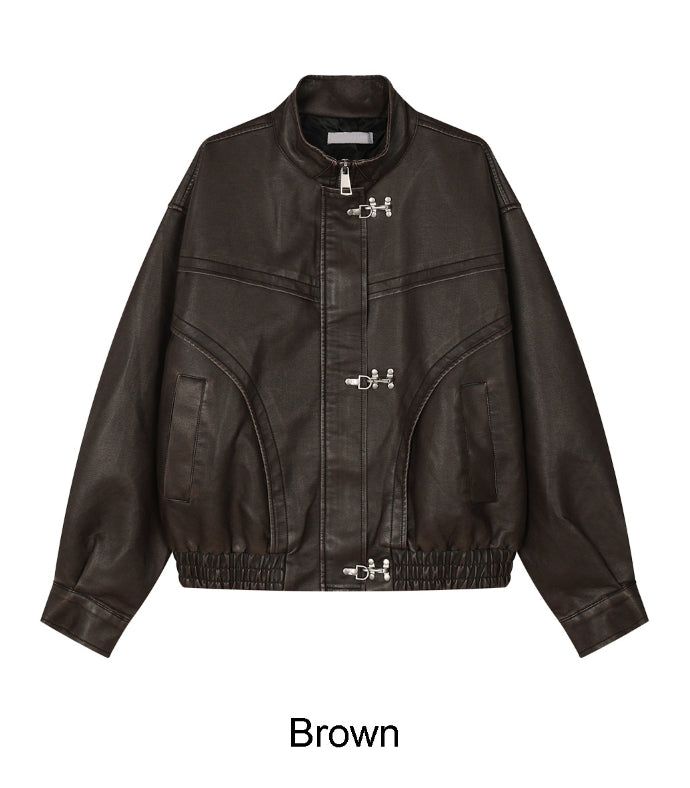 Tonyed Hook Washed Leather Jumper