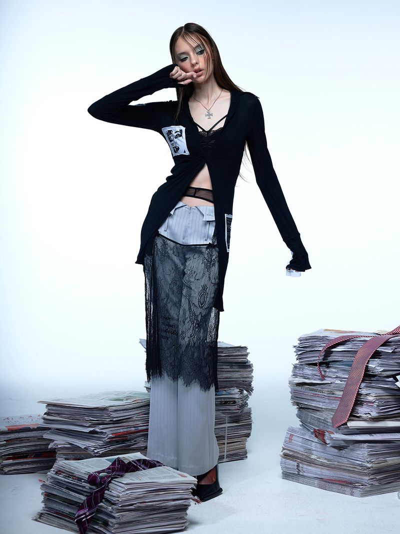 Emoha Movie patch elegant long shirt