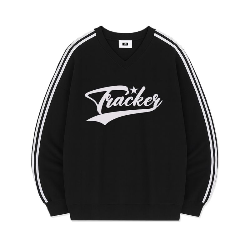 TRACKER SPORTY TRACK V-NECK OVER FIT SWEATSHIRT (4color)