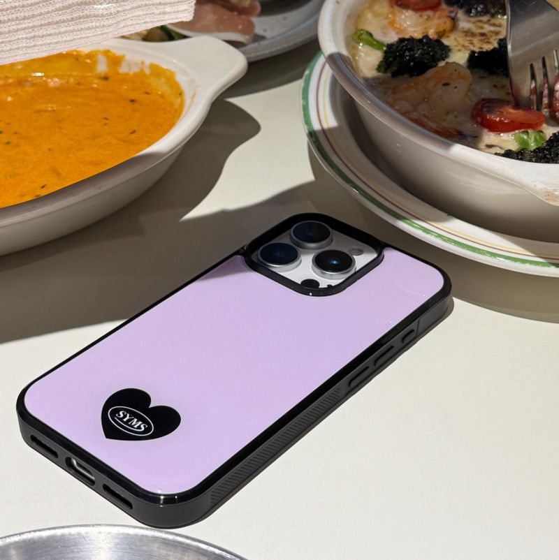 Blush Violet Mood Heart epoxy bumper case