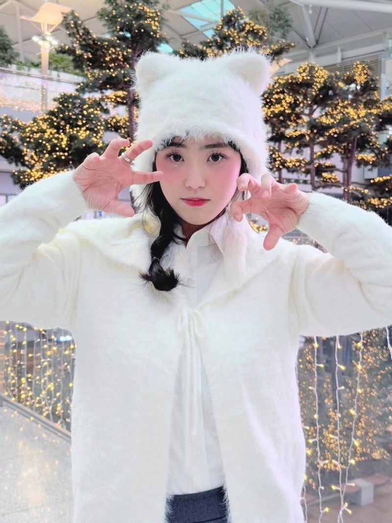 CAT FUR EARFLAP BEANIE - 4COLOR