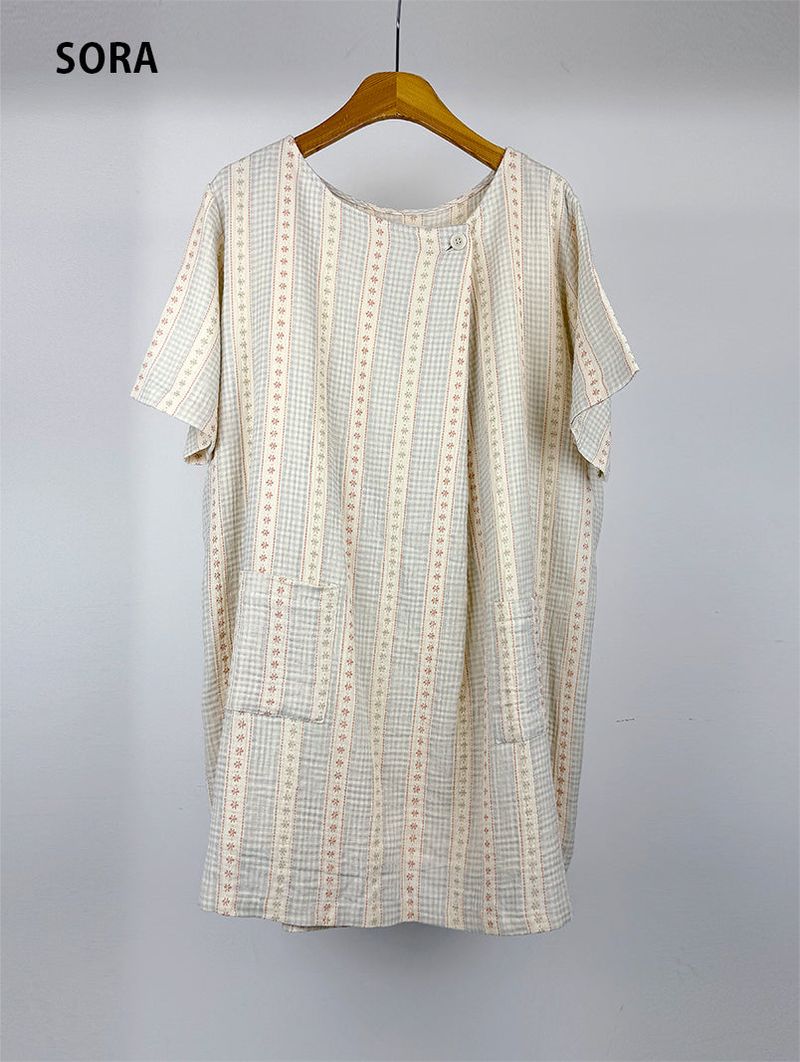 SOFT FLOWER BUTTON DRESS (2C)