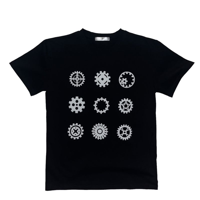 SMOKEASTAR(スモークアスター)の「NINE GEARS T-SHIRTS(BLACK)(Tops)」