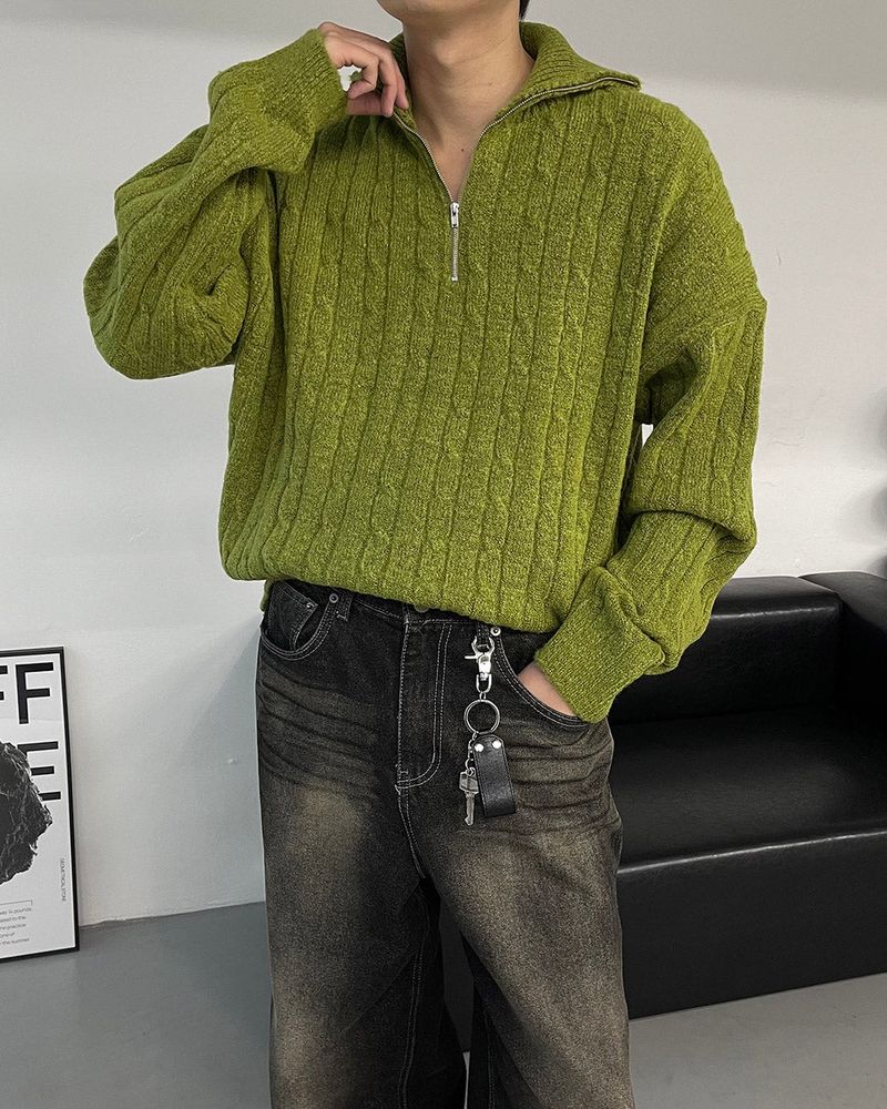 COZINESS（コジネス）の「ACN Twisted pottery Half zip-up (4 colors)（Tops）」