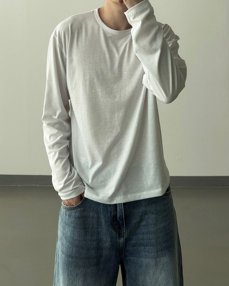 Silky Basic Layered Long Sleeve T-Shirt
