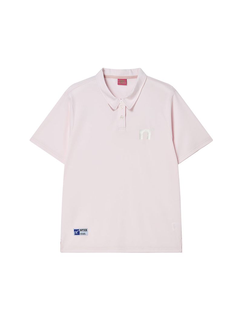 OVERSIZED WING POLO SHIRT PINK