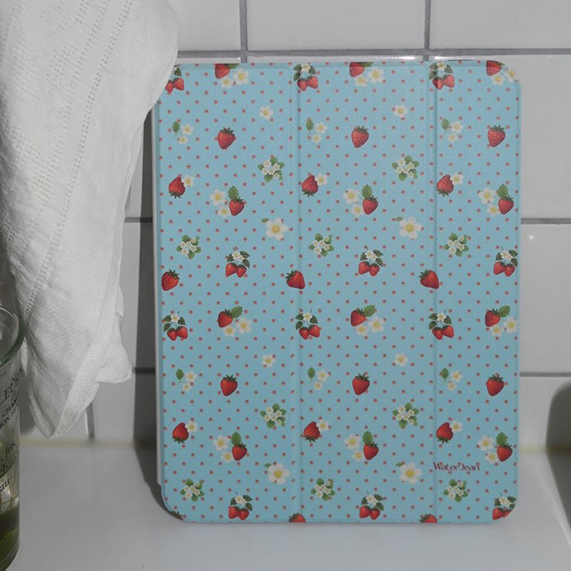 [MADE] fruits dot iPad case (strawberry)