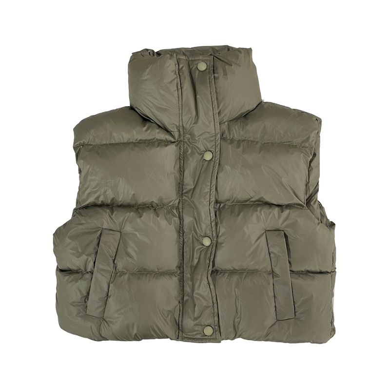 High crop padding vest
