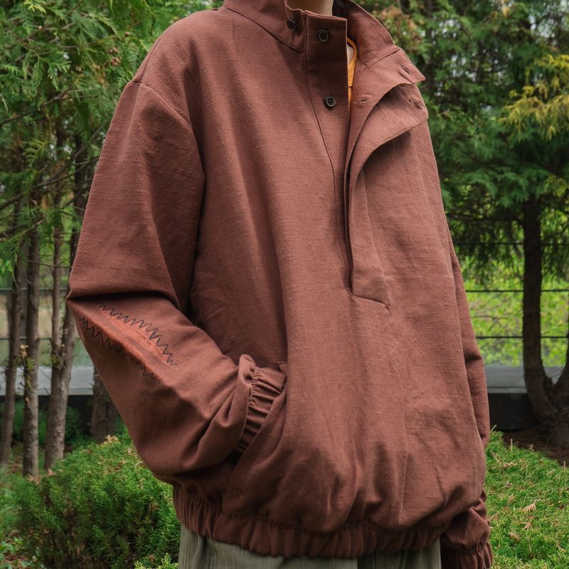 Pullover work shirt / Brick