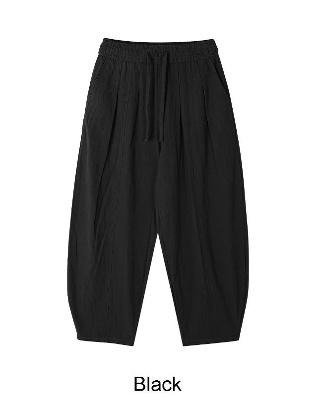 Diel Linen Pintuck Banding Pants