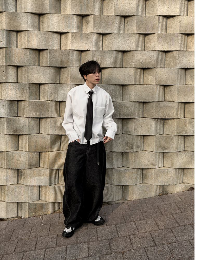 Aon Basic Cropped Shirt