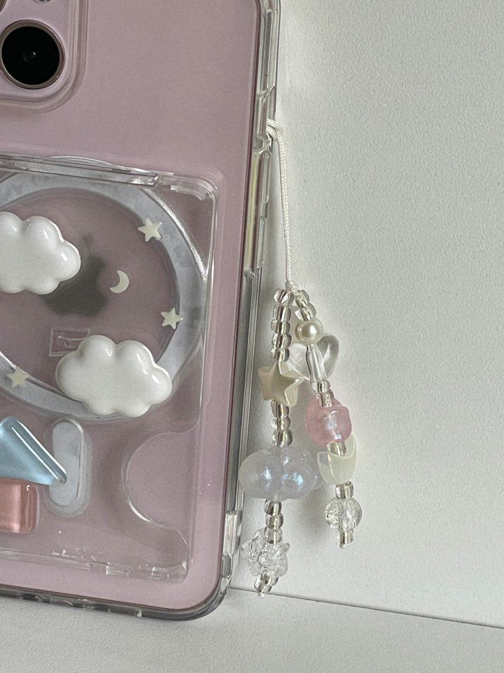 channel202(チャンネル202)の「Dreamland Star Moon Cloud Biz Keyring Cell Phone Ring Cell Phone Keyring AirPods Keyring(Smartphone Accessories)」