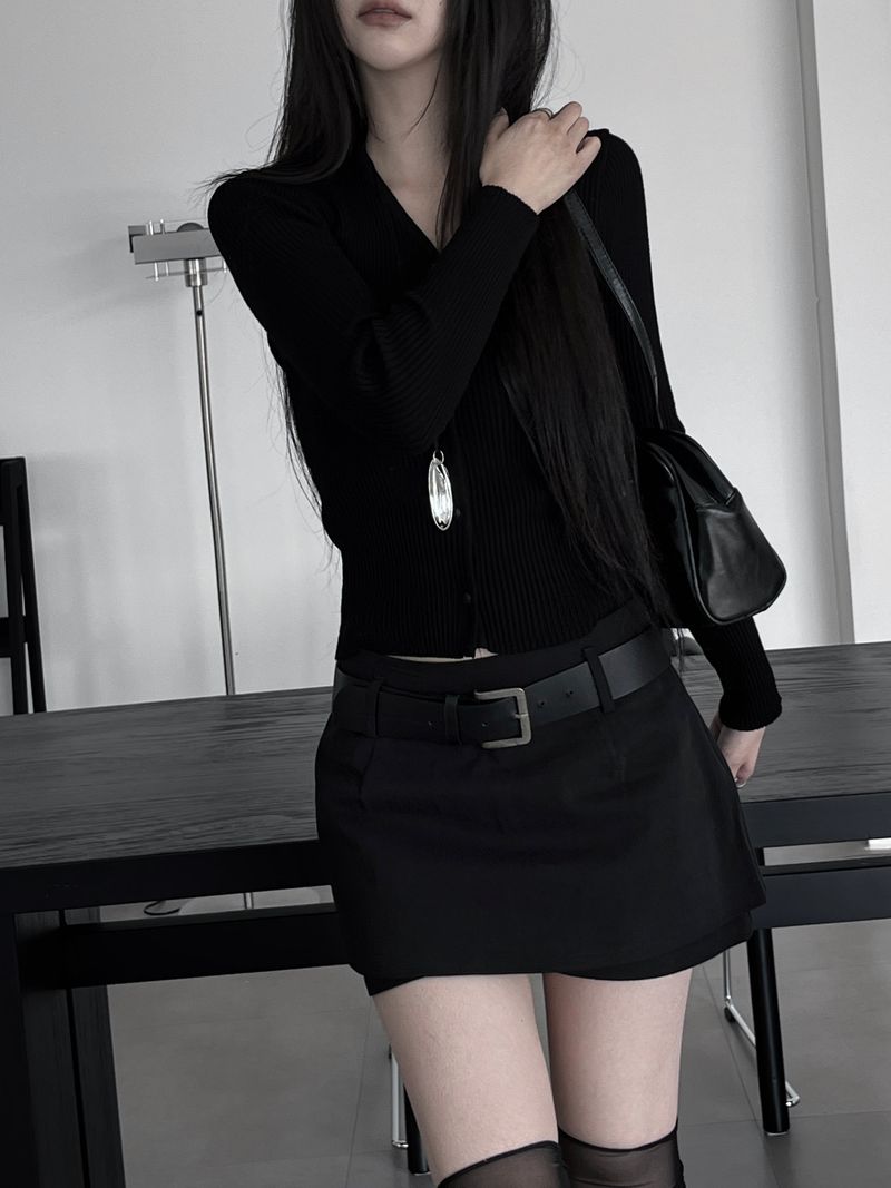 V-neck care cardigan (2color)