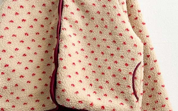 [Double-sided/Reversible*] PN Heart Pattern Fleece Hooded Jumper