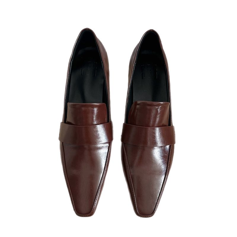 Kitten Slim Line Stiletto Mid Flat Loafers