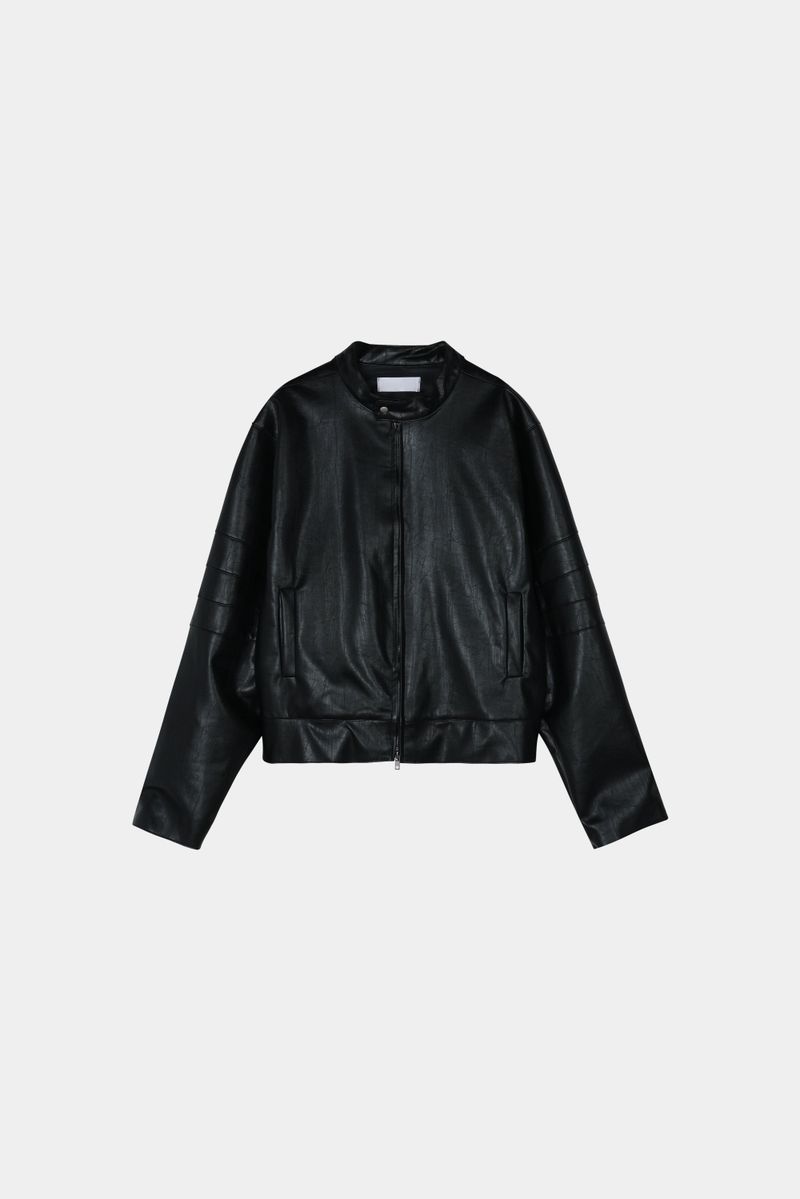 Incision Leather Jacket