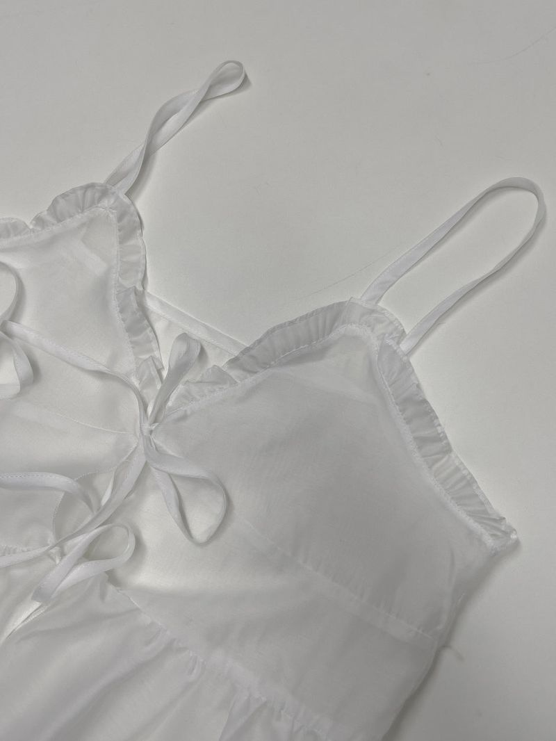 Frilled See-through Layered Bustier