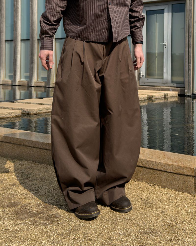 Riden Side Pintuck Wide Slacks