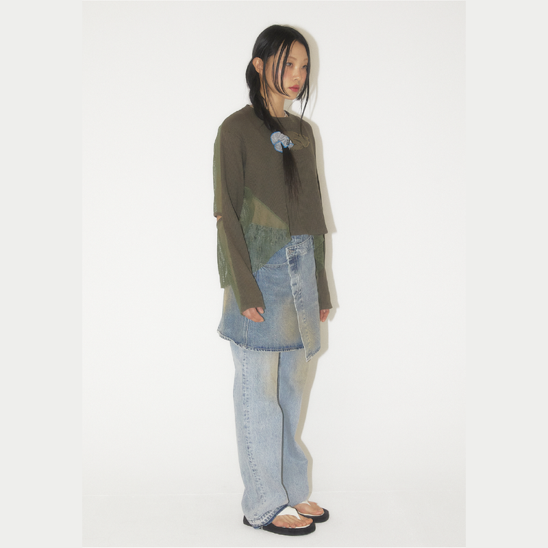 Mesh Waffle long sleeve