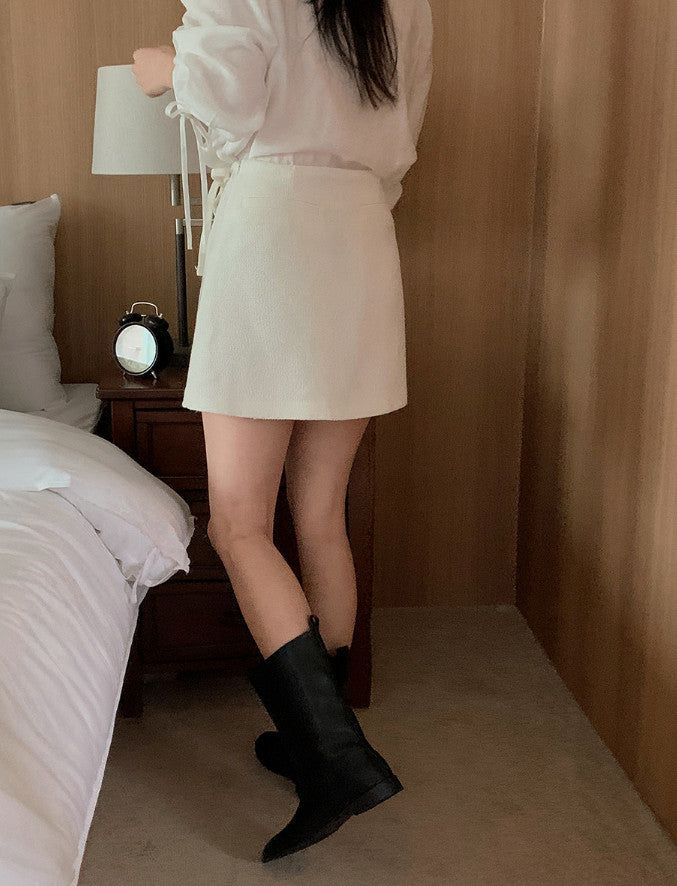 TD Suede Leather Middle Boots (2color)
