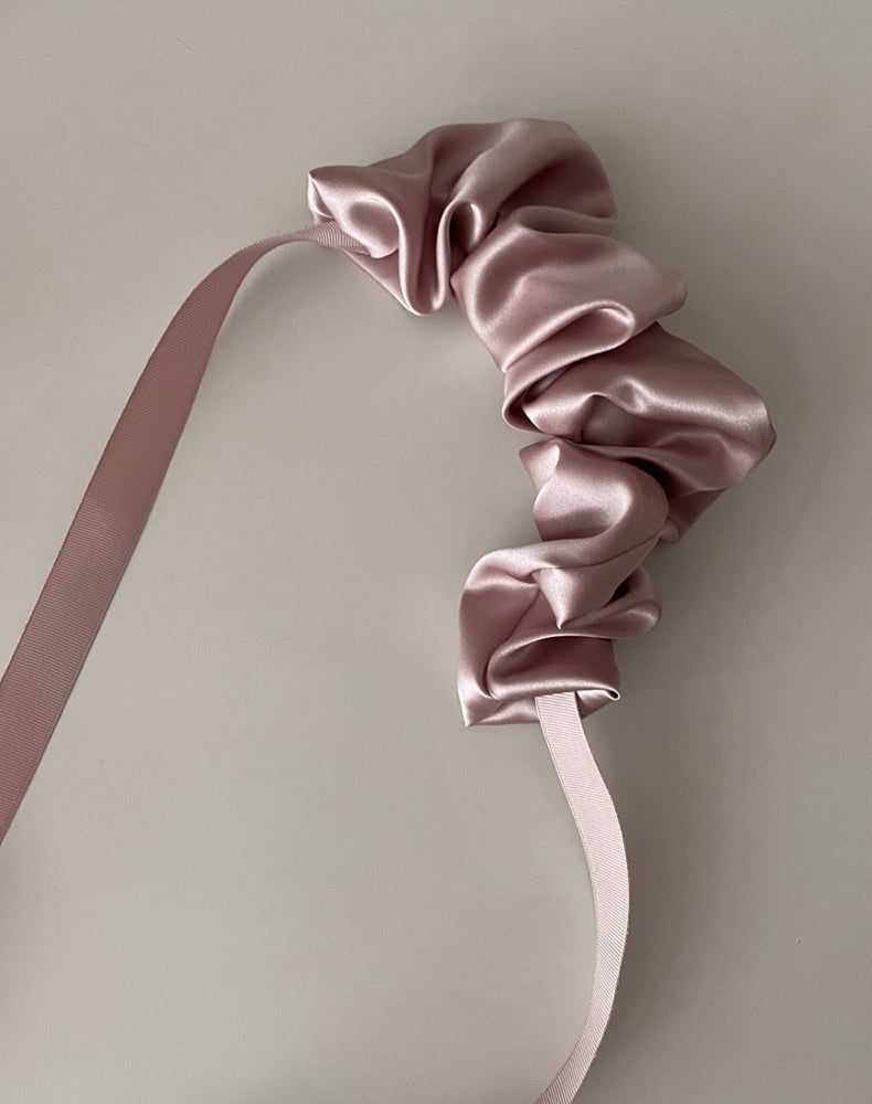satin strap scrunchie (INDI PINK)