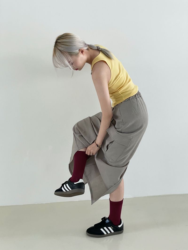 Cargo banding long skirt