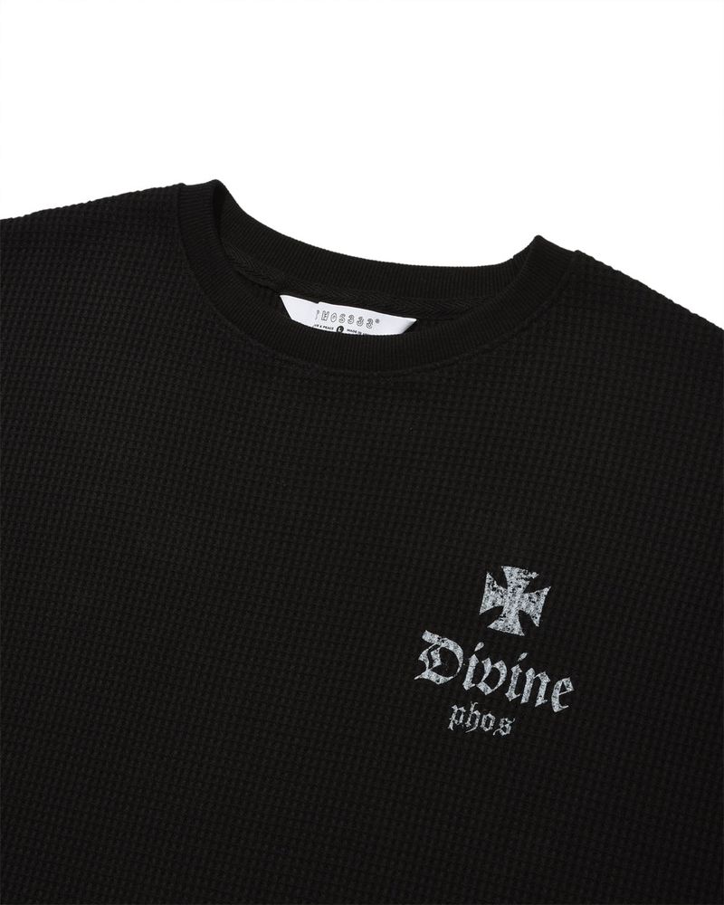 Divine Waffle Long Sleeved/Black