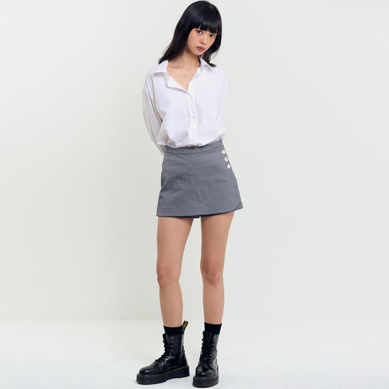RAVEROUS(レイバロス)の「Button Detail Skort Gray(Pants)」