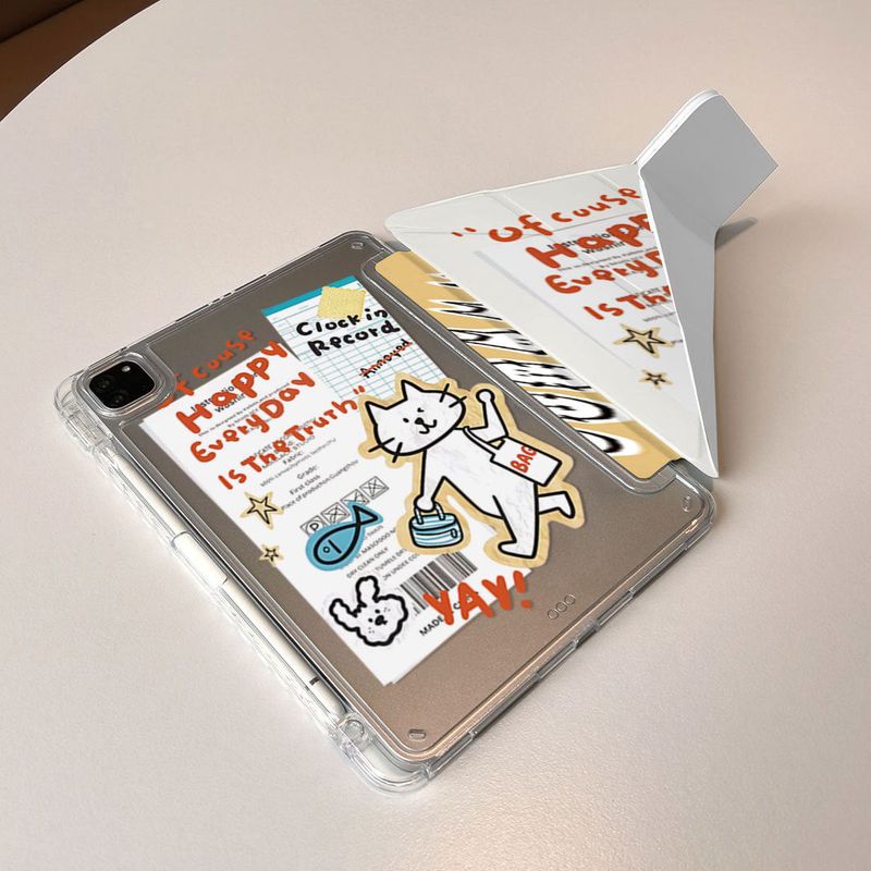 Shopping Cat Illustration iPad Case