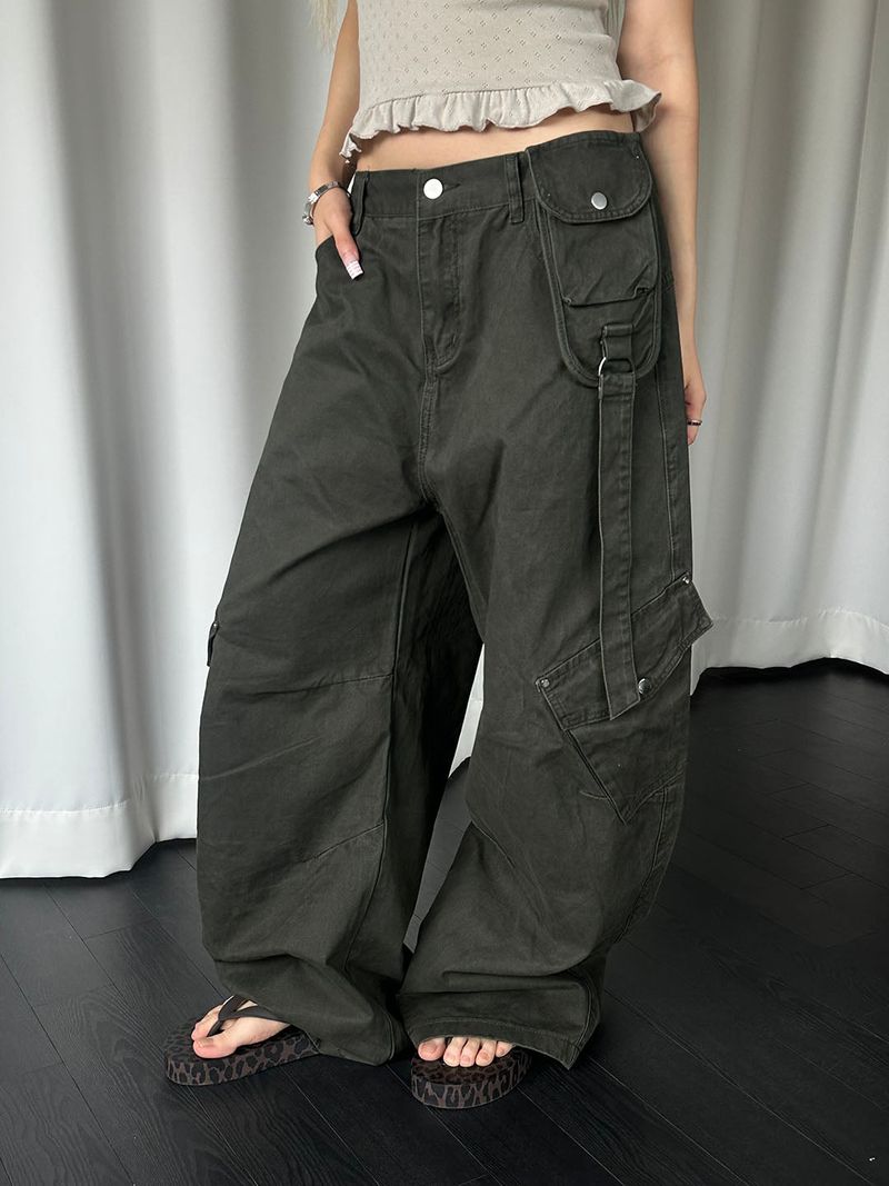 Utility strap cargo pants(3color)