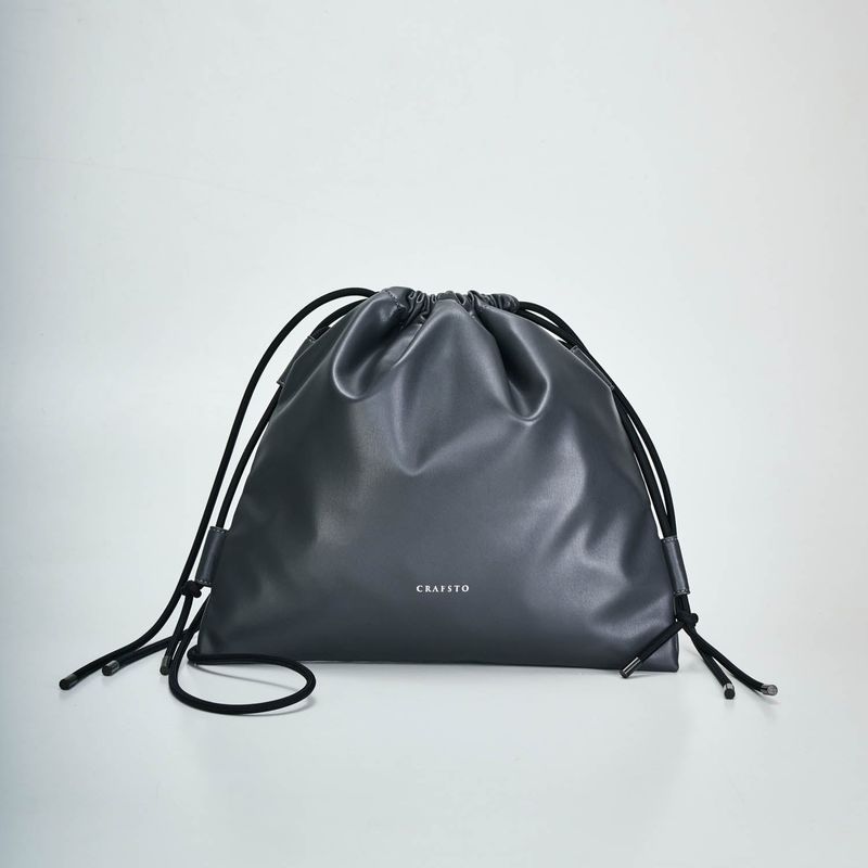 Recycled ECO Leather Drawstring Bag