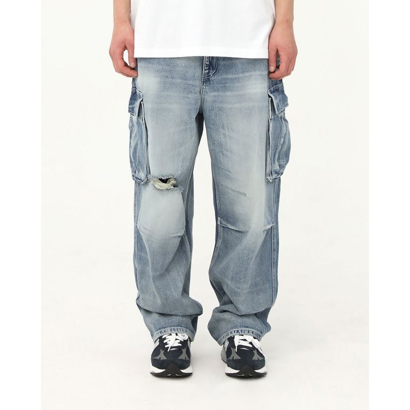 LIGHT BLUE CARGO DEMIM PANTS