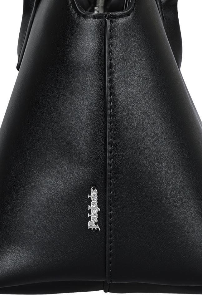 Basic Square Shoulder Bag - Black Leather