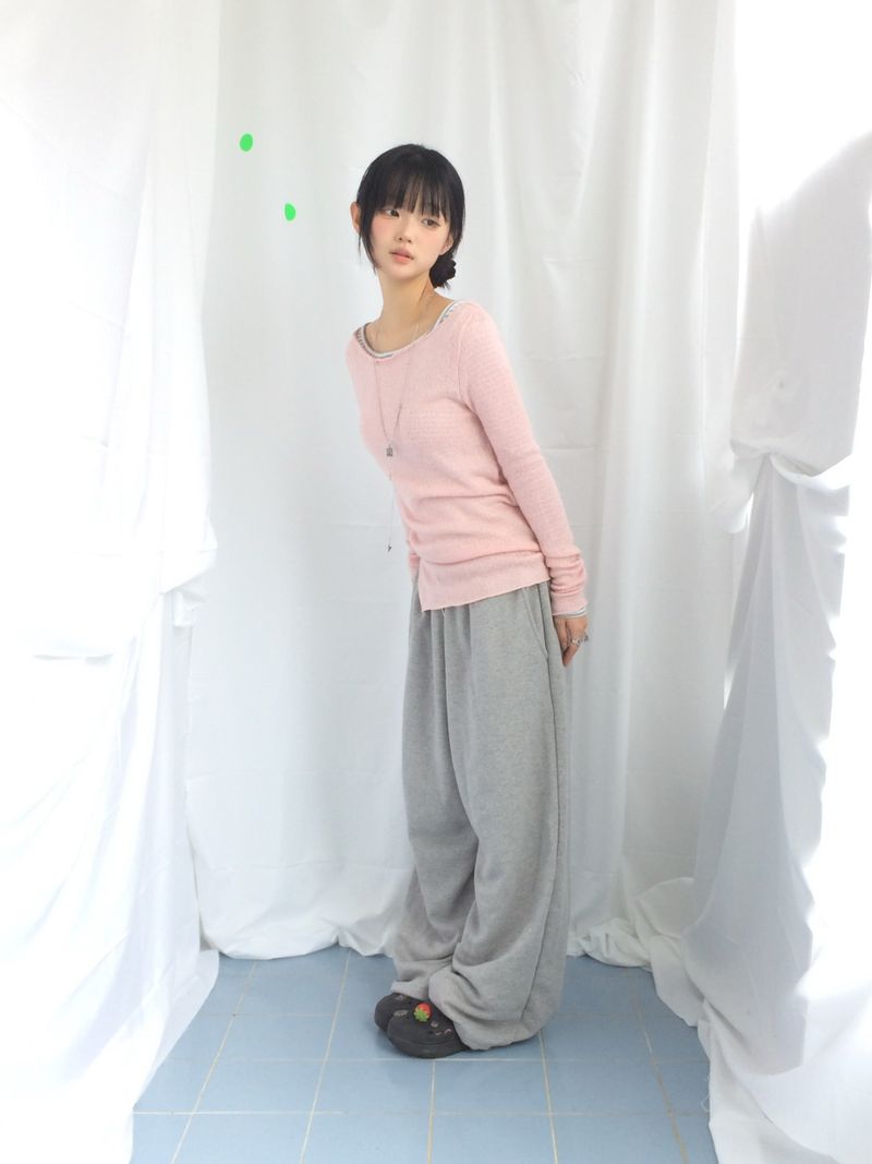 loose fit basic jogger pants