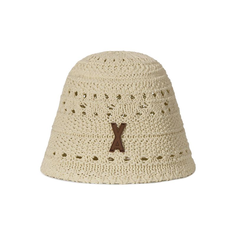 VA Patch Soft Knit Bucket Hat / Beige