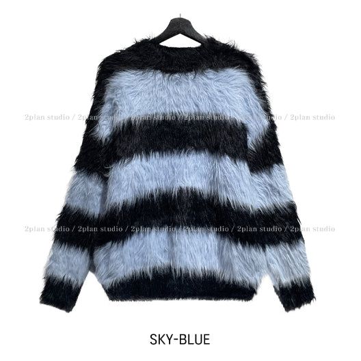 Haze Stripe Mohair Knit