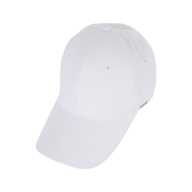 Metal tip over fit ball cap WHITE