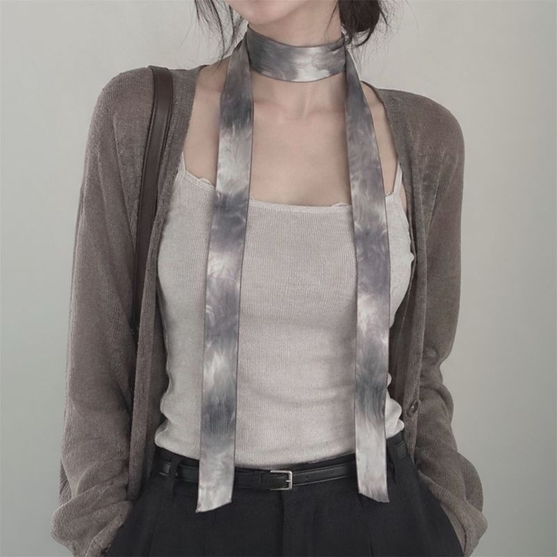 Material Fur Chiffon Scarf