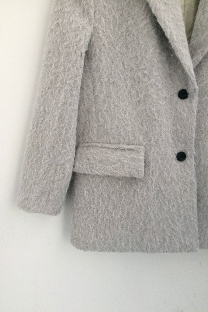Hairy cream jacket