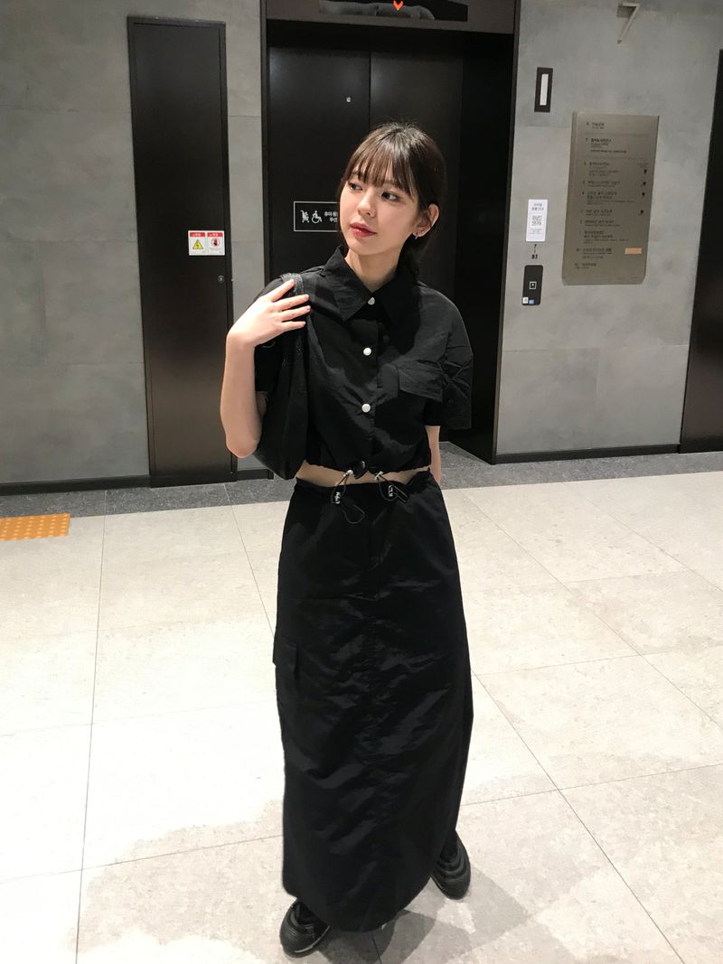 Sandy nylon set up shirt